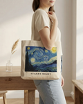geanta tote din panza canvas starry night 1